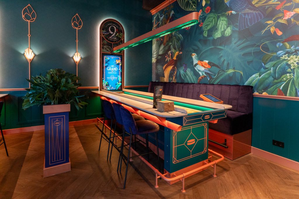 The Grand Shuffle using Shuffly shuffleboard